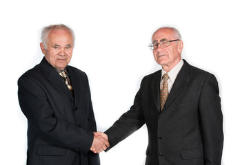 two senior businessmen