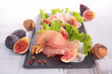 prosciutto ham and fresh fig