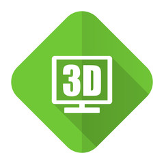 3d display flat icon