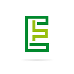 Logo E letter for company vector design template.