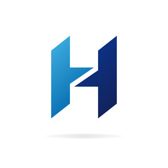 Logo H letter for company vector design template.