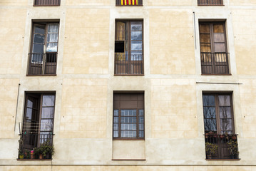Fototapeta na wymiar Facade of a building in Barcelona