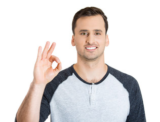 Fototapeta premium Man showing ok sign