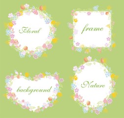 Набор свадебный графическим цветочным набора кадров