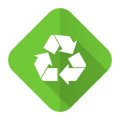 recycle flat icon recycling sign