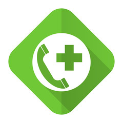 Obraz premium emergency call flat icon