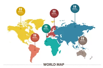 Photo sur Plexiglas Carte du monde map infographic