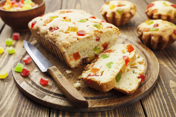 Cake with candied fruit