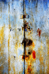 rusty old metal with old paint