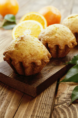 Homemade orange muffins
