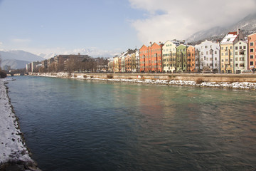 Innsbruck, il fiume Inn molto freddo