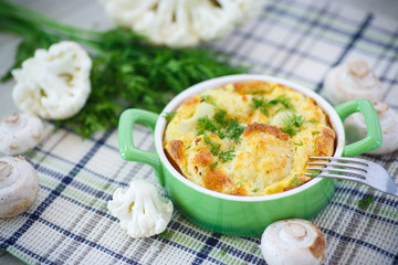 cauliflower baked with egg and cheese