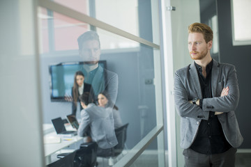 Fototapeta premium Young man in the office