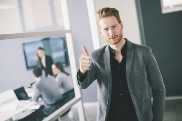 Young man in the office