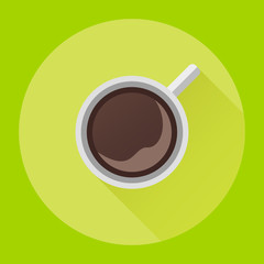 Cup of coffee flat icon