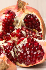 pomegranate fruits and grains