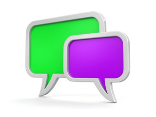 Naklejka premium speech bubbles (clipping path included)