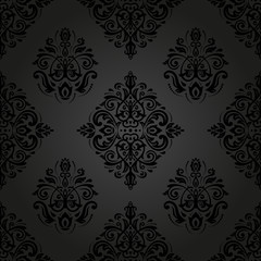 Orient Seamless  Pattern. Dark Background