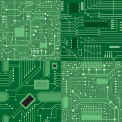 Set of textures computer board