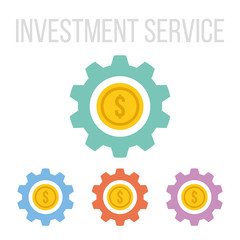 Vector investment service icons