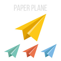 Vector paper plane icons