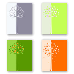 Seasonal colorful cards design