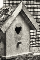 wooden bird house
