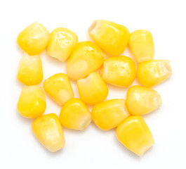 corn on a white background. close-up