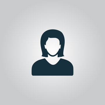Woman avatar profile picture - vector