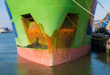 tug boat in rotterdam harbor