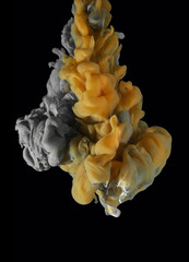yellow, gray, liquid color