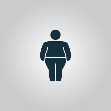 Overweight man symbol