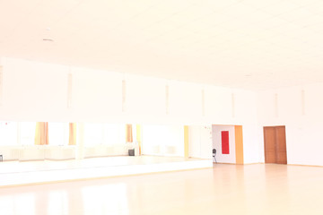 The interior of dance classroom