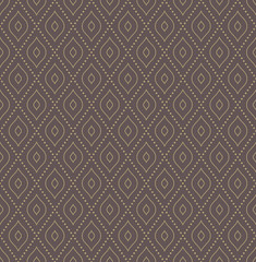 Geometric  Seamless Pattern with Golden Dots