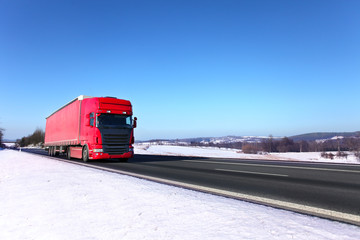 Truck on the road