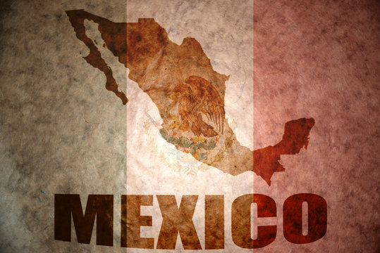 Vintage mexico map