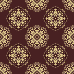 Floral Seamless  Pattern. Orient Abstract Background