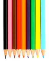 Colored pencils close-up
