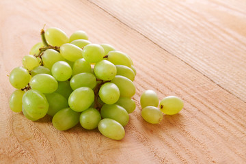 Fresh green grapes.