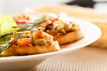 bruschetta with vegetables