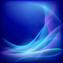 Fototapeta premium Vector -- abstract background with glowing flowing lines