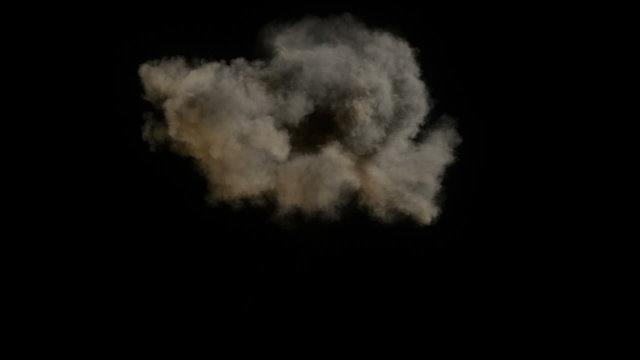 explosion isolated on black, ready for compositing, with alpha