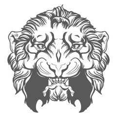 Tiger head vector illustration.