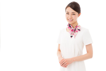 asian businesswoman on white backgroud