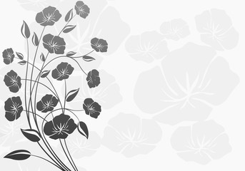 Panele Szklane  Ozdobne kwiaty (białe tło)