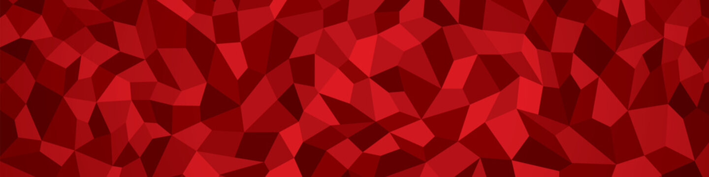 Abstract vector geometry background, red panorama