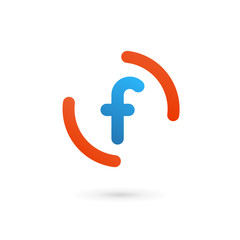 Letter F logo icon design template elements