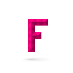 Letter F mosaic logo icon design template elements