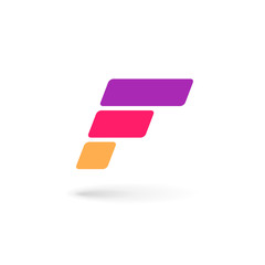 Letter F logo icon design template elements