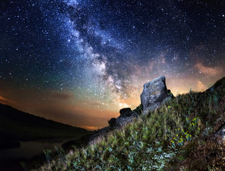 Milky Way. Summer night in Ukraine